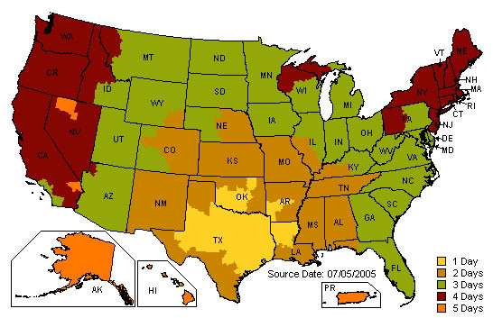 UPS Shipping Map